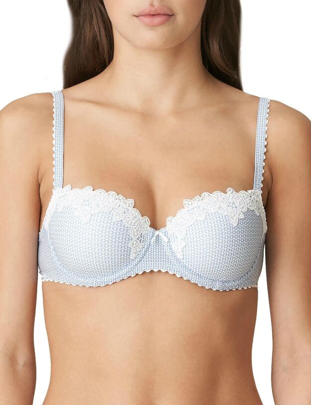 0102419 Marie Jo Paloma Padded Balcony Bra - 0102419 Retro Blue