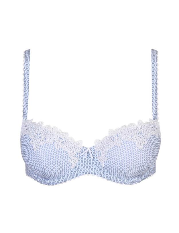 0102419 Marie Jo Paloma Padded Balcony Bra - 0102419 Retro Blue