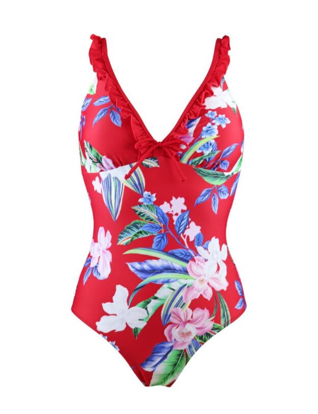 14106 Pour Moi Miami Brights Control Swimsuit - 14106 Red