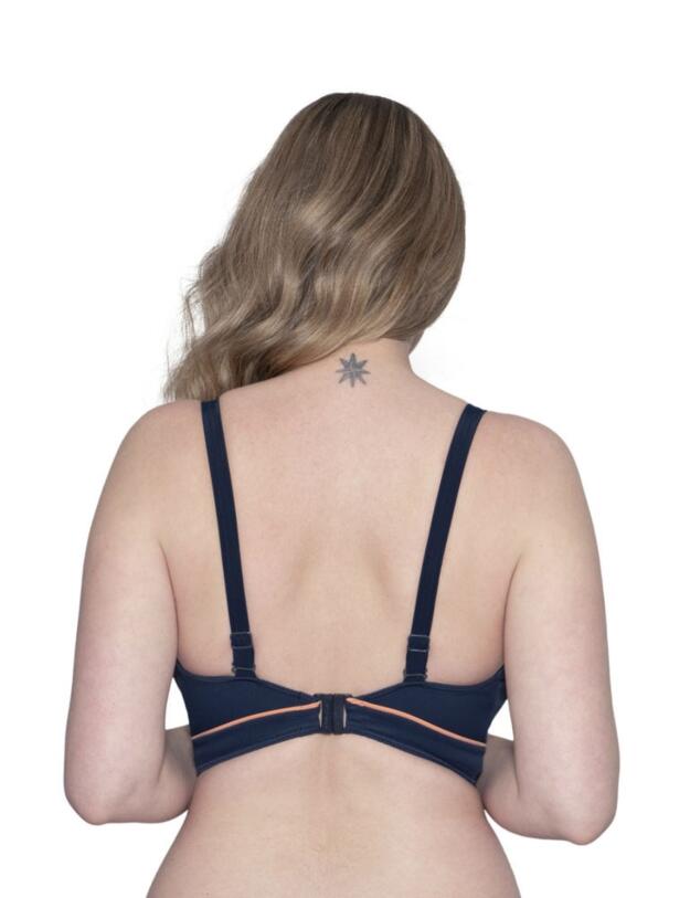 CS010308 Curvy Kate Poolside Triangle Bikini Top - CS010308 Navy/Coral