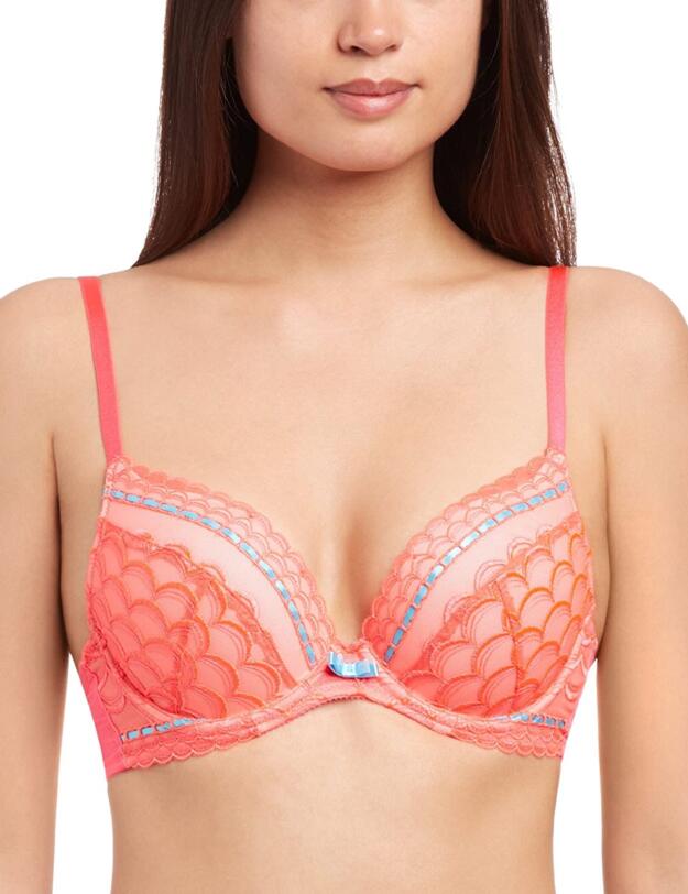 8981 Gossard Lola Padded Plunge Bra - 8981 Neon Pink