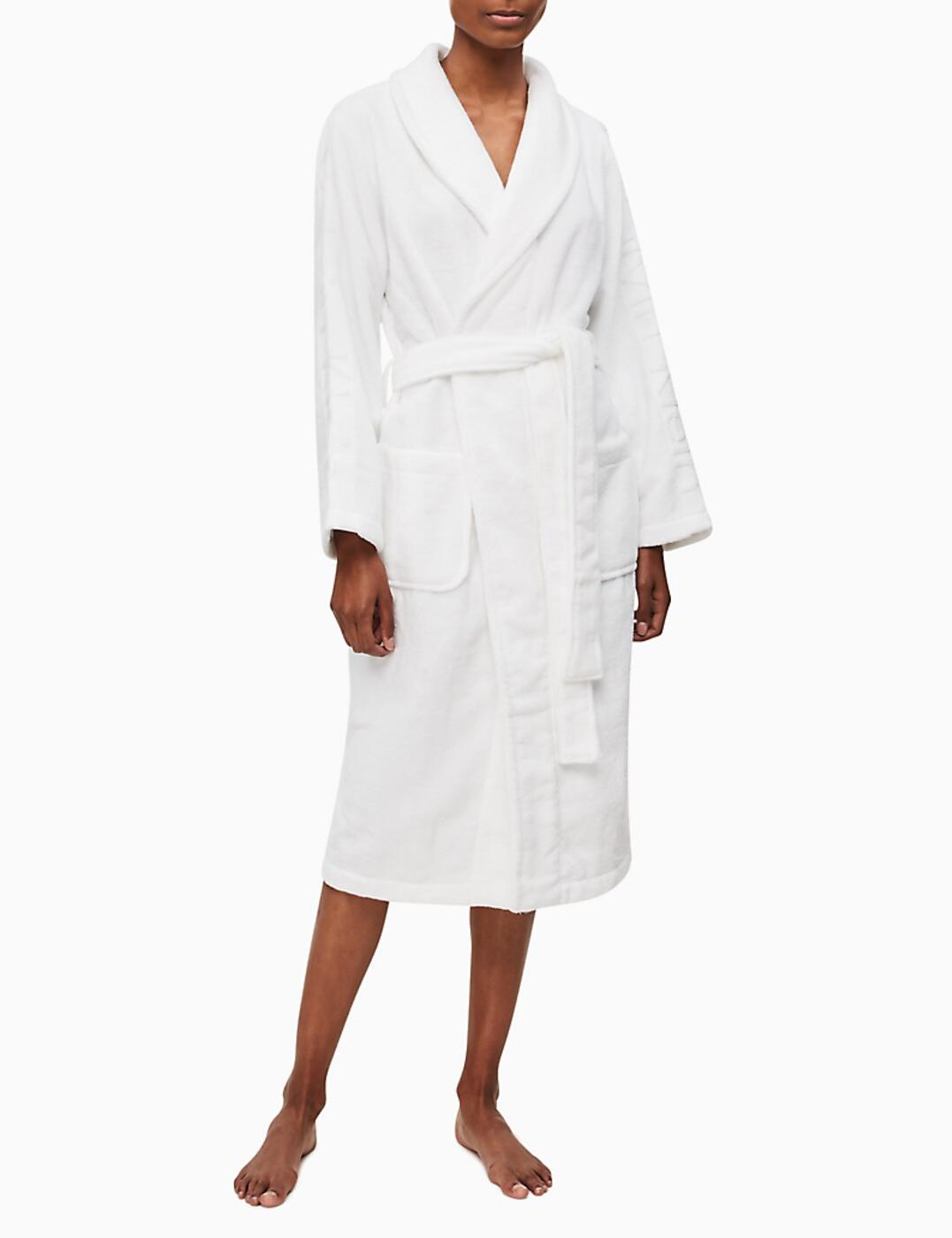 000EW1159E Calvin Klein Lounge Wear Robe - EW1159E White