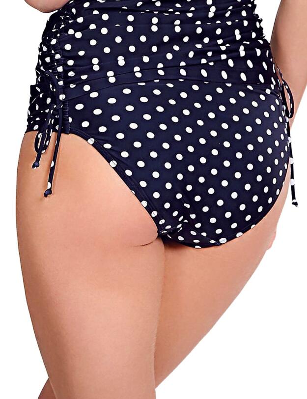 Panache Anya Spot Gather Bikini Brief Navy/Ivory