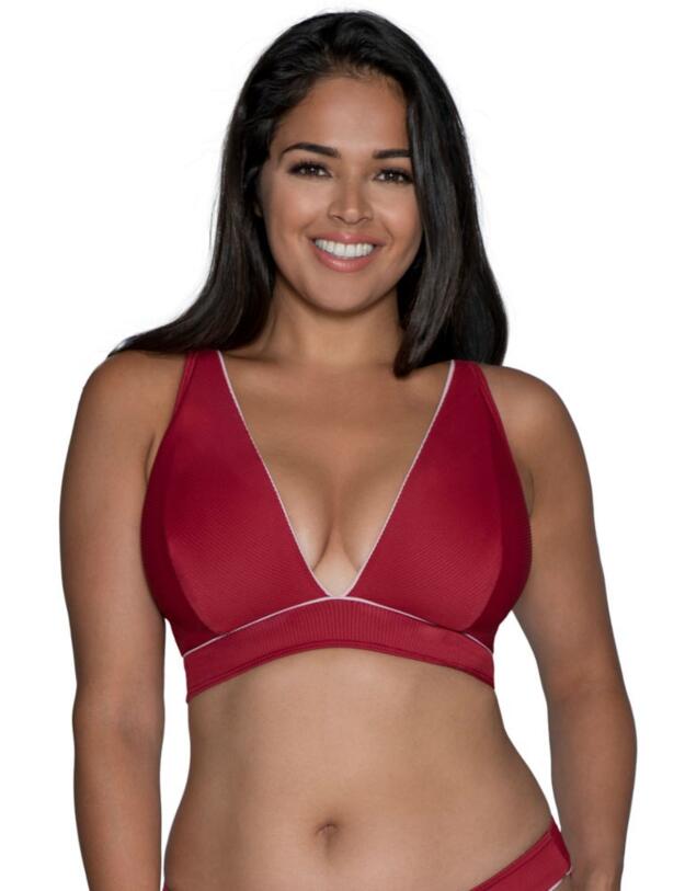 Curvy Kate Poolside Triangle Bikini Top Red/Pink