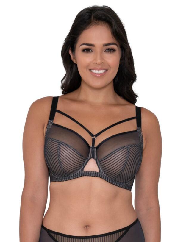 Curvy Kate Victory Pin-Up Balcony Bra Black/Slate