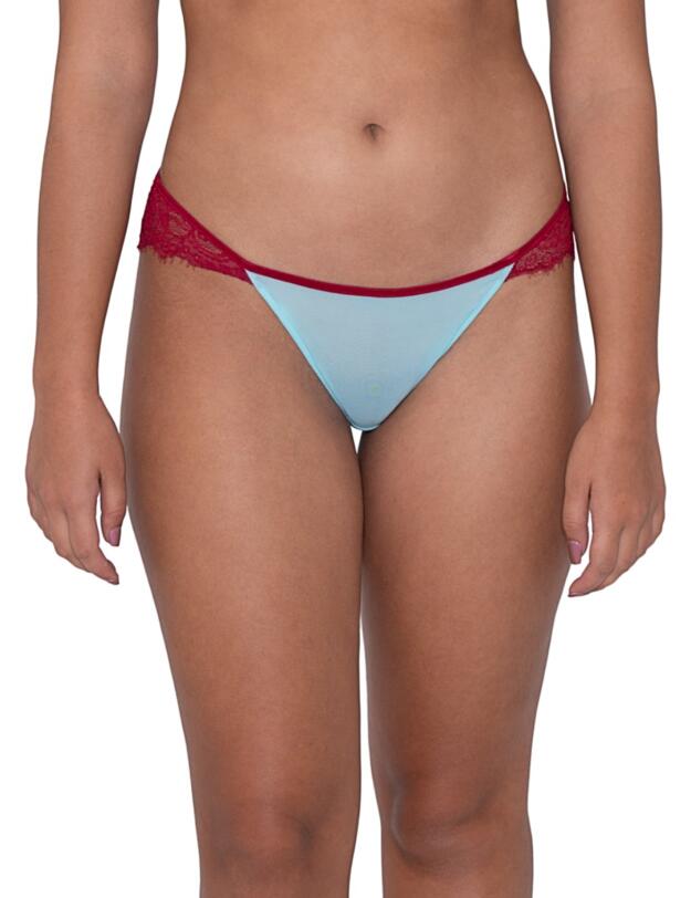 CK028202 Curvy Kate Lifestyle Lace Brazilian Brief - CK028202 Blue/Red