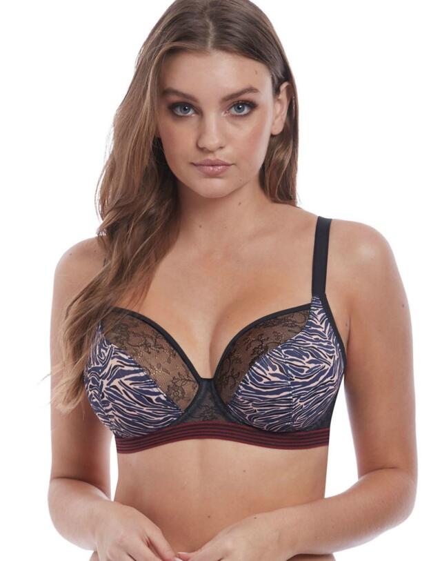 Freya Wild Plunge Bra Black Zebra