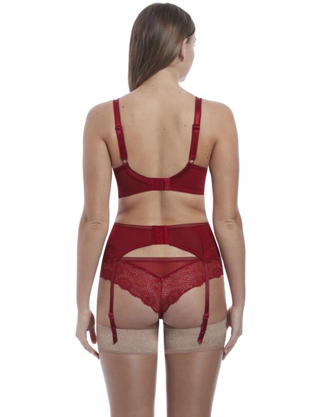 Freya Expression Suspender Belt Ruby