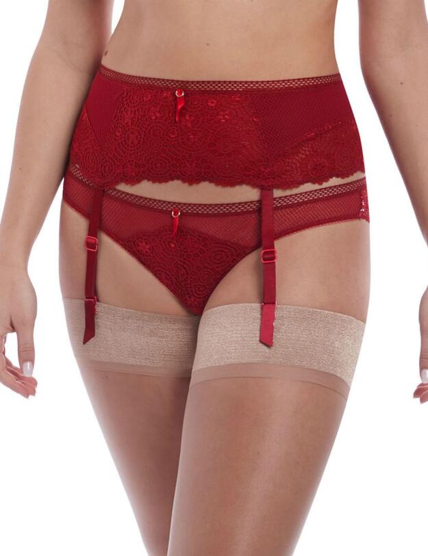 Freya Expression Suspender Belt Ruby
