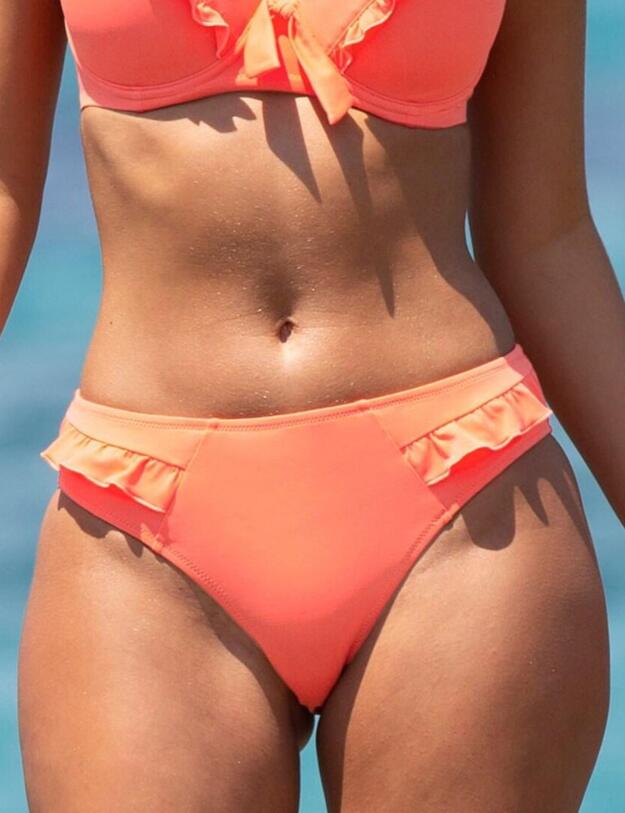80007 Pour Moi Getaway Frill Bikini Brief - 80007 Coral
