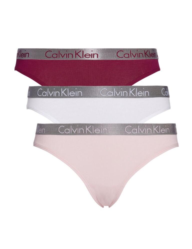 000QD3589E Calvin Klein Radiant Cotton Brief 3 Pack - QD3589E Prarie Pink / Covet / White