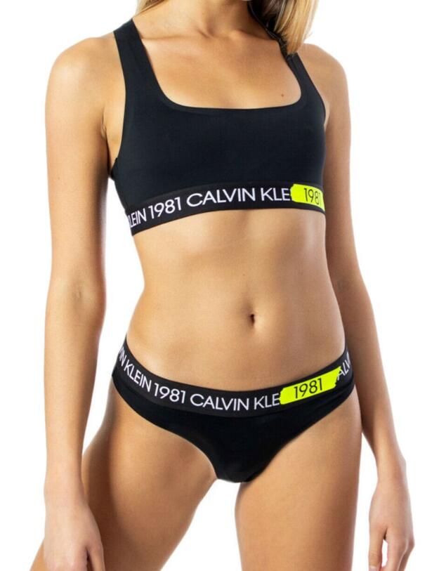 000QF5667E Calvin Klein 1981 Bold Bralette Set - QF5667E Black