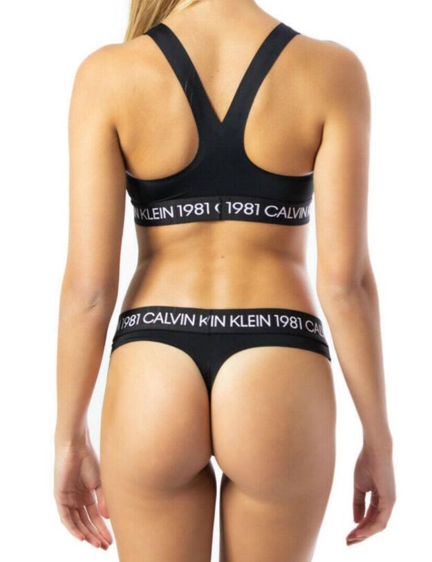 000QF5667E Calvin Klein 1981 Bold Bralette Set - QF5667E Black