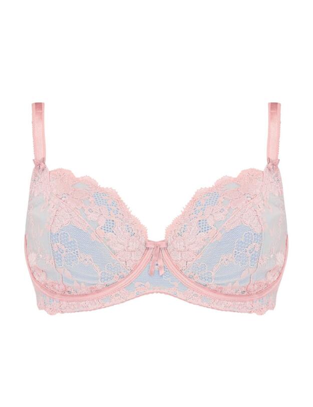 1502 Pour Moi Amour Underwired Bra - 1502 Soft Pink/Mint