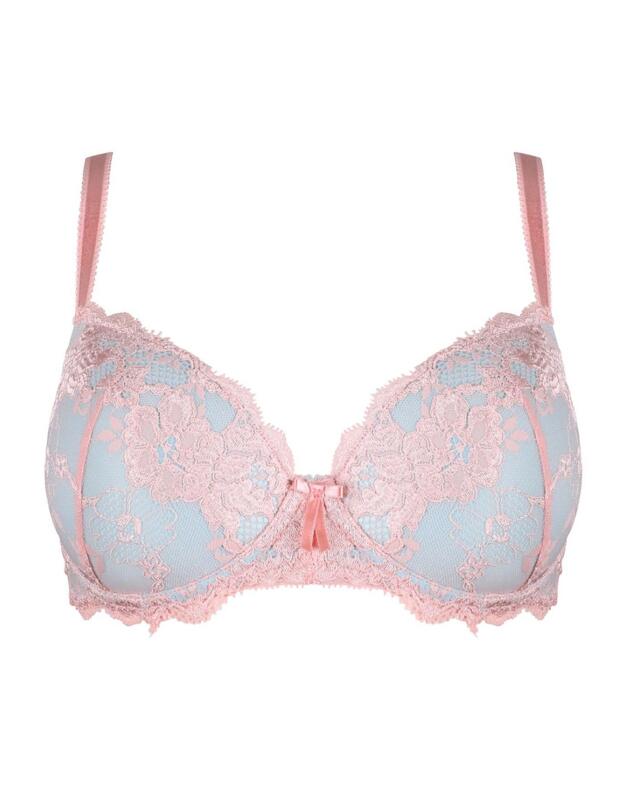 1513 Pour Moi Amour Padded Underwired Bra - 1513 Soft Pink/Mint
