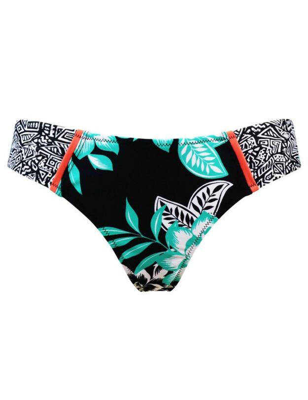 13304 Pour Moi Sea Breeze Tab Bikini Brief - 13304 Green/Black/Coral