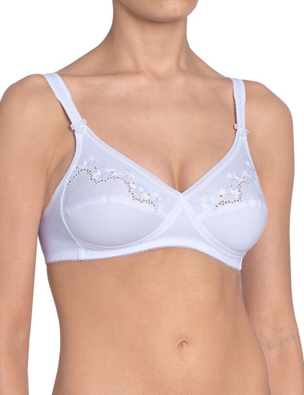 10008400 Triumph Elasti Cross + Cotton Non Wired Bra - 10008400 White 