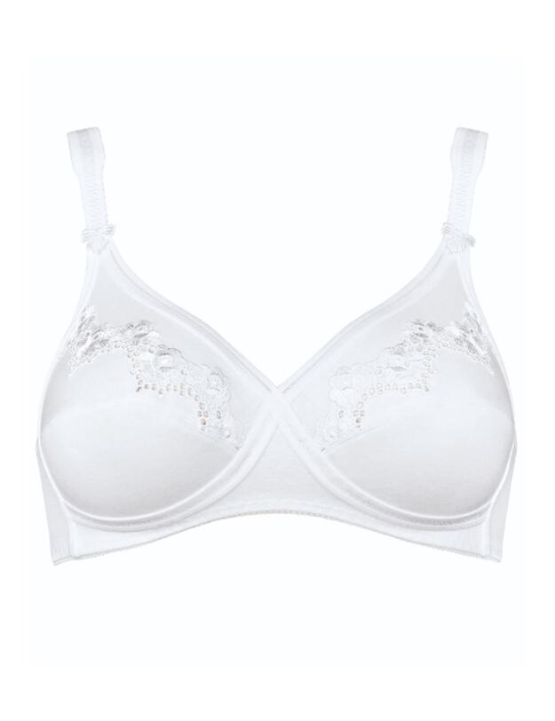 10008400 Triumph Elasti Cross + Cotton Non Wired Bra - 10008400 White 