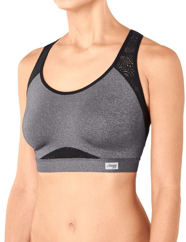 10190422 Sloggi Women Move Fly Underwired Sports Bra - 10190422 Grey Combination 