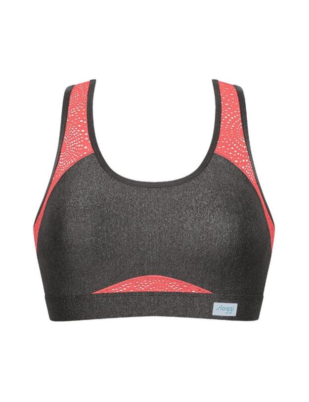 10190422 Sloggi Women Move Fly Underwired Sports Bra - 10190422 Orange/ Dark Combination