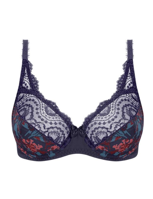 P07I7 Playtex Flower Elegance Underwired Micro Bra - P07I7 Blue Garden