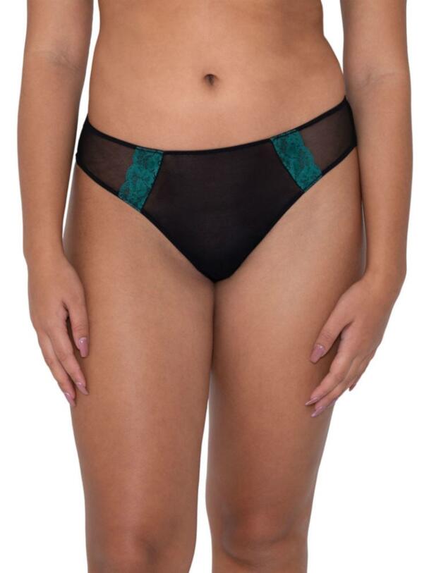 Curvy Kate Eye Spy Brazilian Brief Black/Turquoise