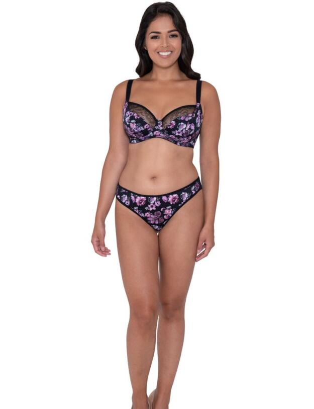Curvy Kate Moody Bloom Balcony Bra Black Print