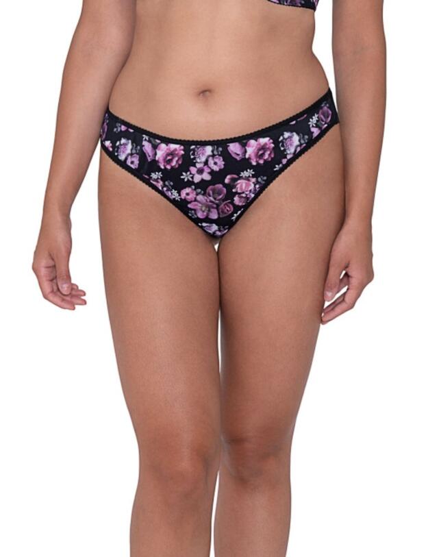 Curvy Kate Moody Bloom Brazilian Brief Black Print