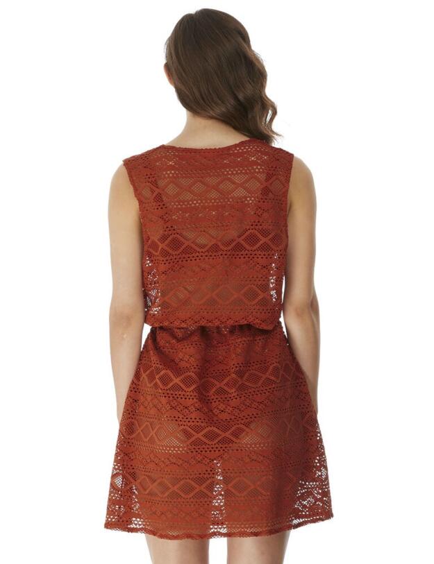 3978 Freya Sundance Cross Over Beach Dress - 3978 Burnt Amber