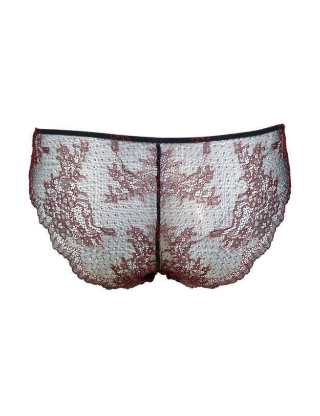 14704 Pour Moi Tattoo Brazilian Brief - 14704 Black/Red