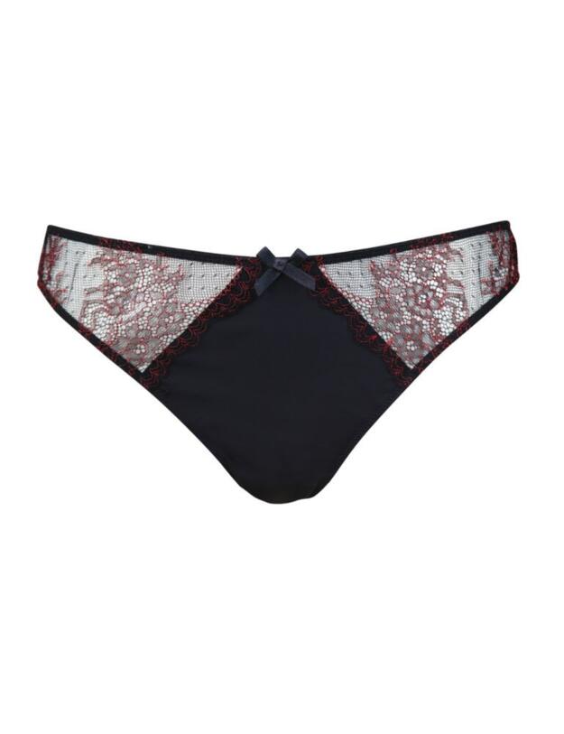 14704 Pour Moi Tattoo Brazilian Brief - 14704 Black/Red