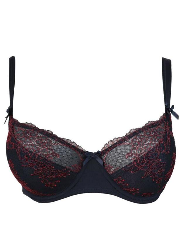 14702 Pour Moi Tattoo Underwired Bra - 14702 Black/Red