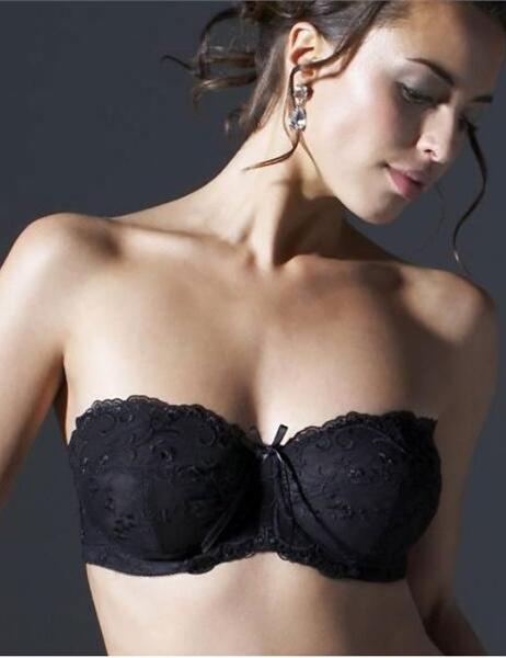 4070 Black Panache Confetti Strapless Bra  SALE - 4070 Black