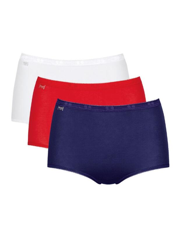 10194232 Sloggi Basic + Holiday Maxi Brief 3 Pack - 10194232 Blue/Light Combination
