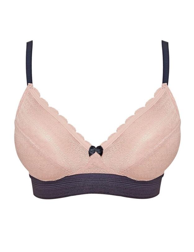 9766 Cleo by Panache Lyzy Triangle Bralette Bra - 9766 Blush/Ink
