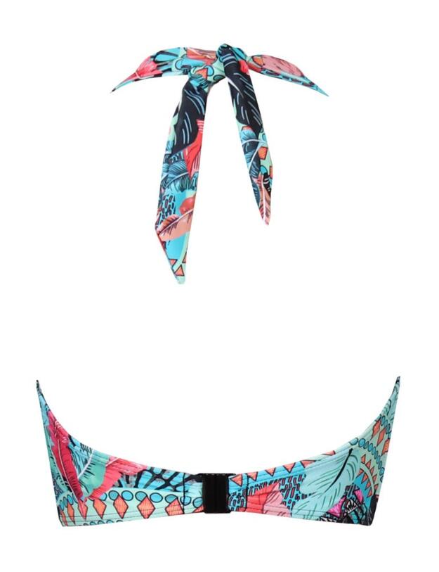 182262 Pour Moi Soleil Multiway Longline Bikini Top - 182262 Turquoise Multi