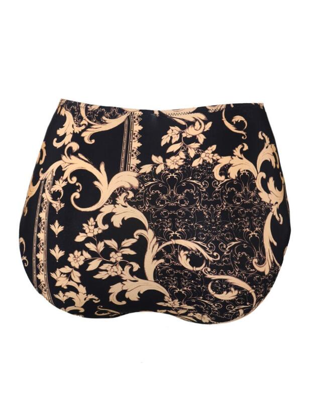 17505 Pour Moi Paradiso Belted High Waisted Control Bikini Brief - 17505 Black/Gold