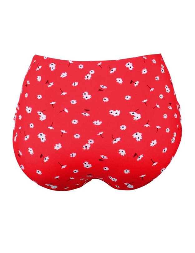 17105 Pour Moi Sunset Beach High Waist Control Bikini Brief - 17105 Red/White