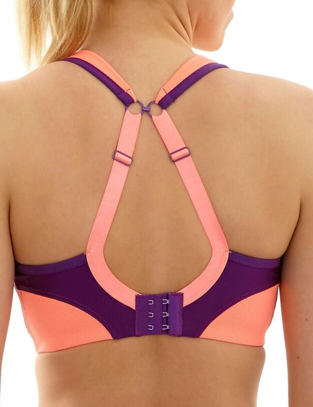 7341A Panache Non Wired Sports Bra - 7341A Purple/Coral