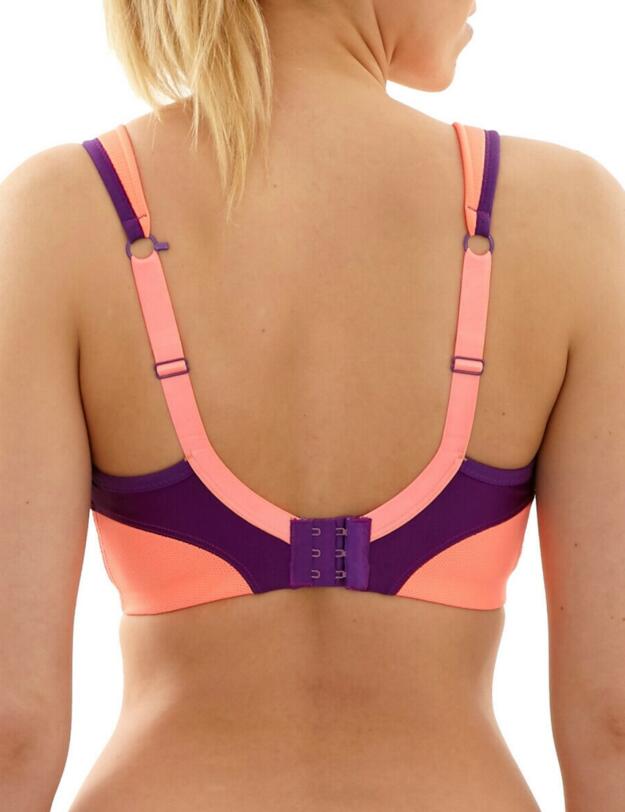 7341A Panache Non Wired Sports Bra - 7341A Purple/Coral