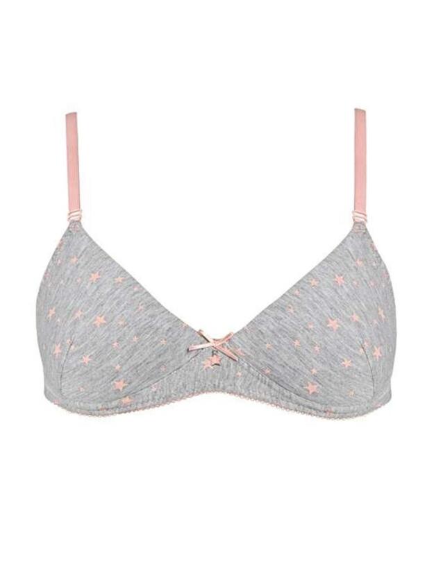 8018 Royce Superstar 2 Pack Teen Bra - 8018 Grey Marl