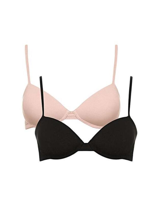 8016 Royce Teen Bras 2 Pack Bra - 8016 Black/Blush