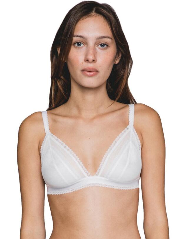 17442 Maison Lejaby Cotonne Moi Triangle Bra - 17442 White