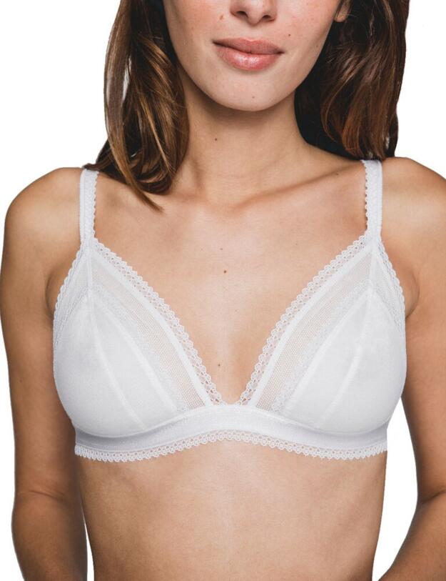 17442 Maison Lejaby Cotonne Moi Triangle Bra - 17442 White