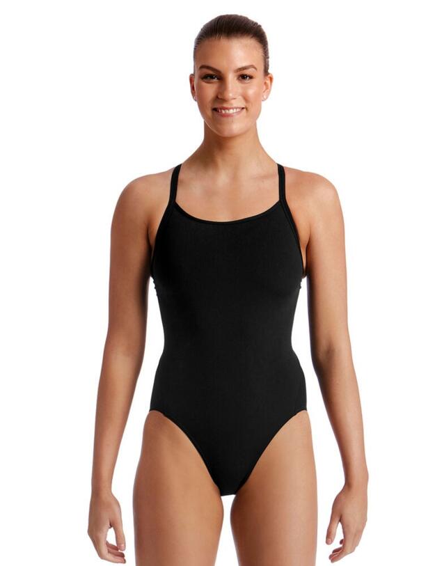 FS11L00470 Funkita Diamond Back One Piece Swimsuit - FS11L00470 Still Black Solid