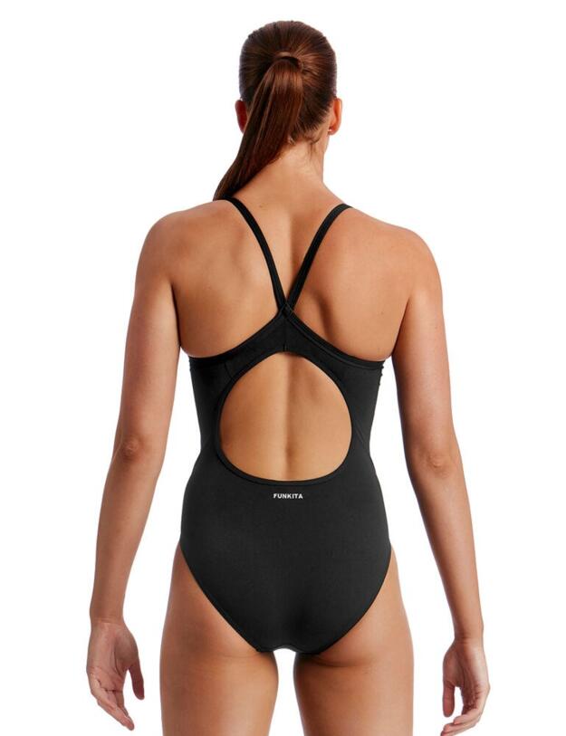  FS11L00470 Funkita Diamond Back One Piece Swimsuit - FS11L00470 Still Black Solid