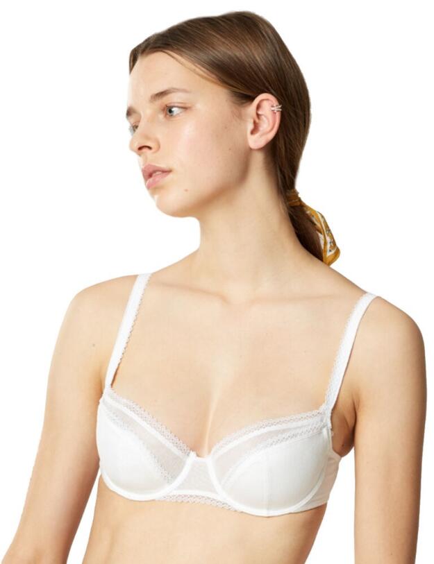 17432 Maison Lejaby Cotonne Moi Padded Bra - 17432 White