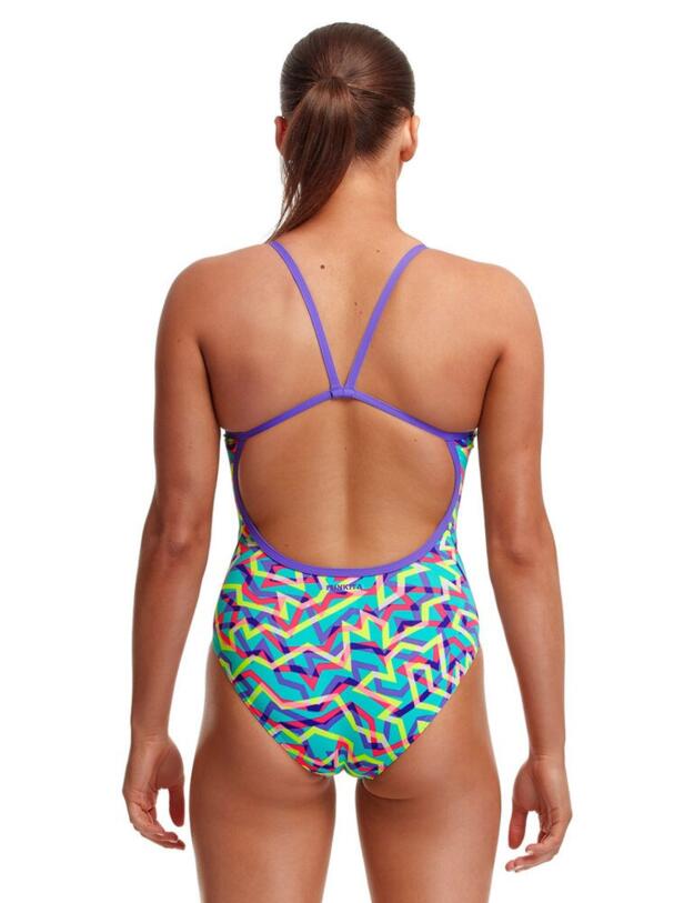 FS15L02642 Funkita Single Strap One Piece Swimsuit - FS15L02642 Mint Strips