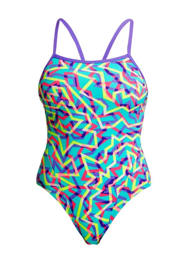 FS15L02642 Funkita Single Strap One Piece Swimsuit - FS15L02642 Mint Strips