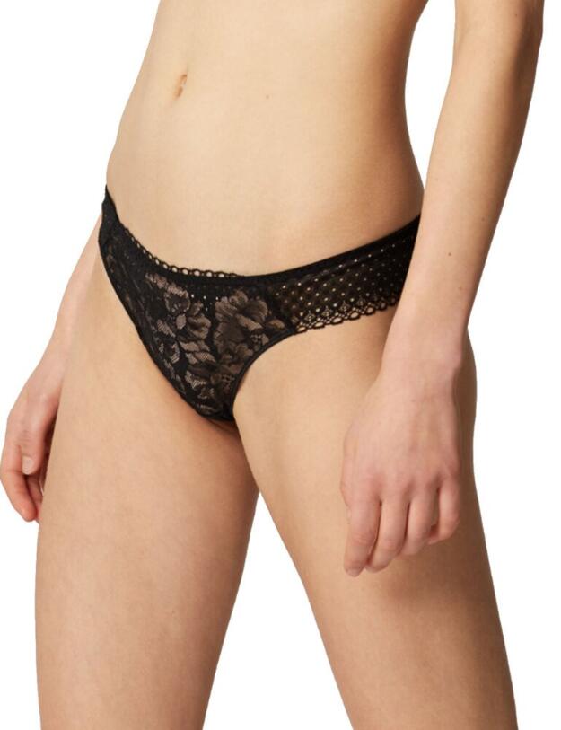 18662 Maison Lejaby Dot Flowers Tanga Brief - 18662 Noir